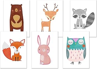 Nursery Prints - Set of Nursery Prints - Nursery Wall Picture - New Baby Print - Woodland Animal Prints - Watercolour Animal Print