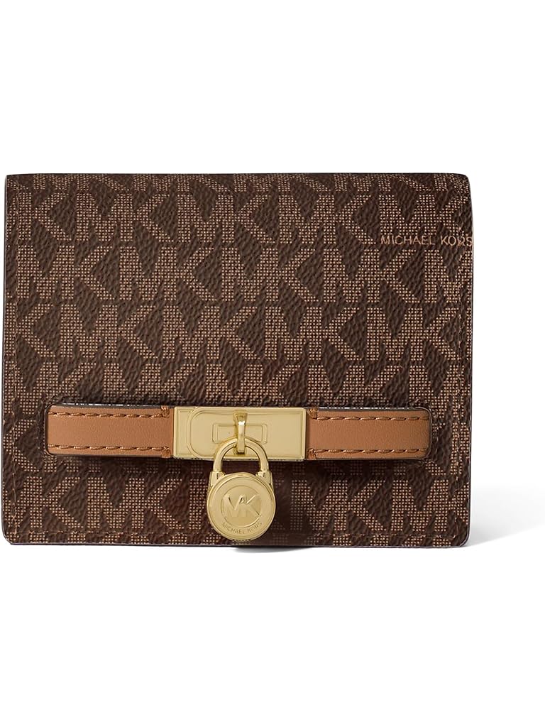 Brown Michael Kors Hamilton Moderne Small Compact Wallet