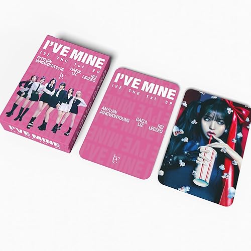 Miniatura 8 de IVE I'VE MINE - Juego de 55 tarjetas fotográficas de álbum de Kpop Merch Lomo para niños y niñas
