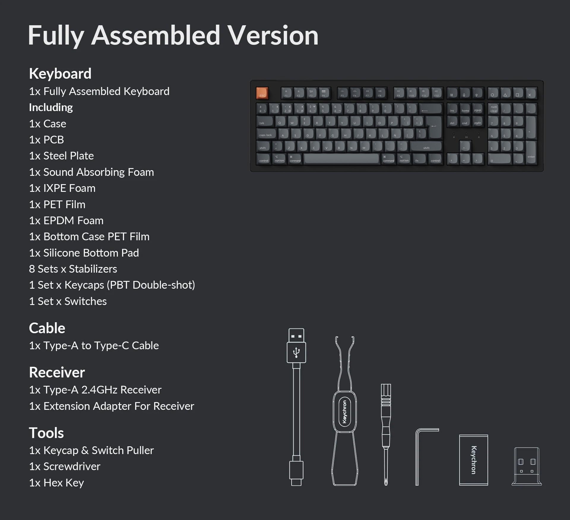 Keychron K10 Max – Tastiera Meccanica Wireless 100% ISO-IT con QMK, 2.4GHz, Bluetooth 5.1, Hot-Swap, RGB, Keycaps PBT e Switch Super Red [Immagine UK-ISO]