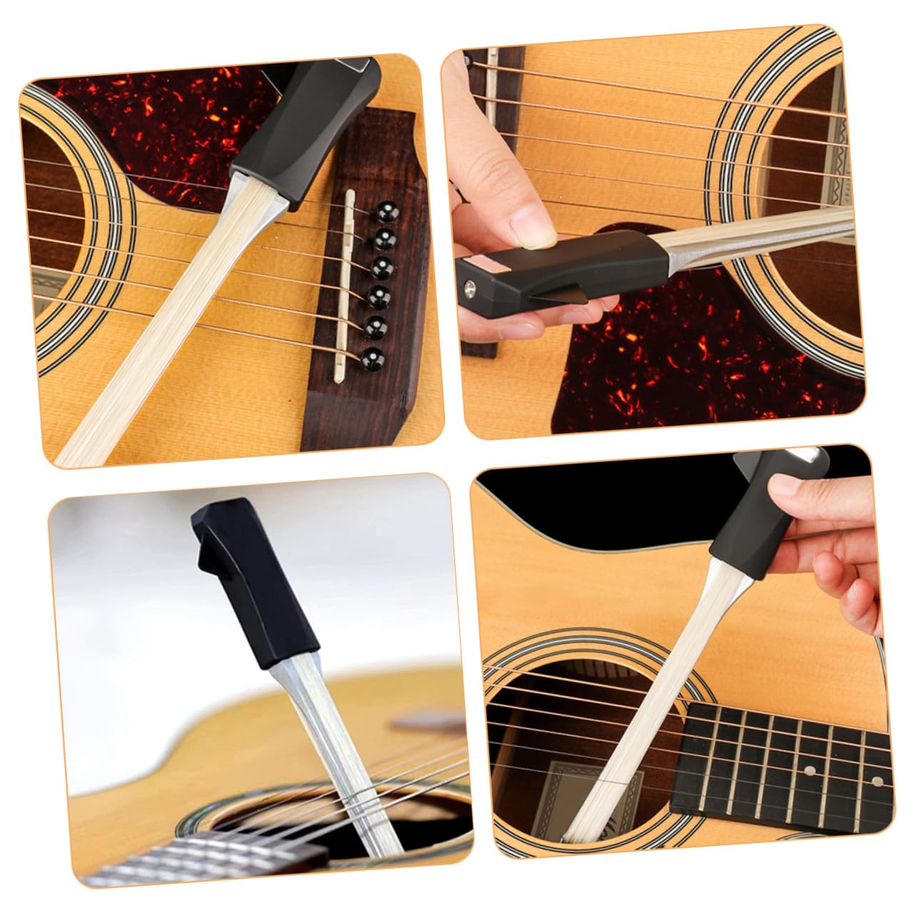 Arco per Chitarra Classica in Lega di Alluminio Khaki | Doppio Uso per Chitarra e Violino, Previene L’usura delle Corde, Cambio Rapido