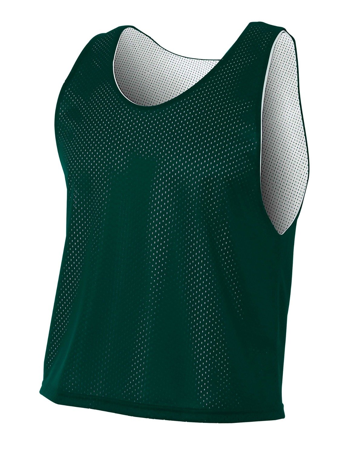 A4 Drop Ship Adult Lacrosse Reversible Mesh Practice Jersey, Medium, Forest/White