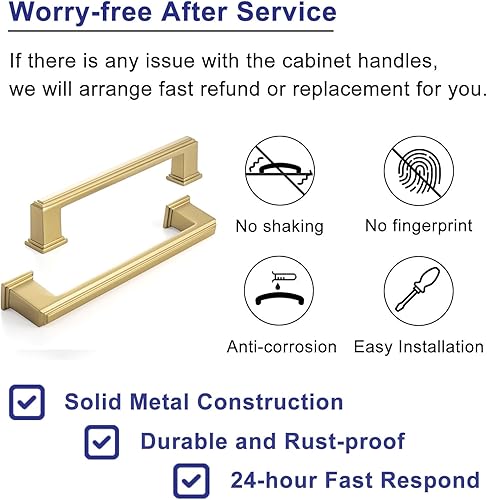 Vista 26 de Paquete de 10 tiradores de gabinete de 6-1/4 pulgadas, tiradores negros mate para gabinetes, accesorios de cocina negros para gabinetes, cajones