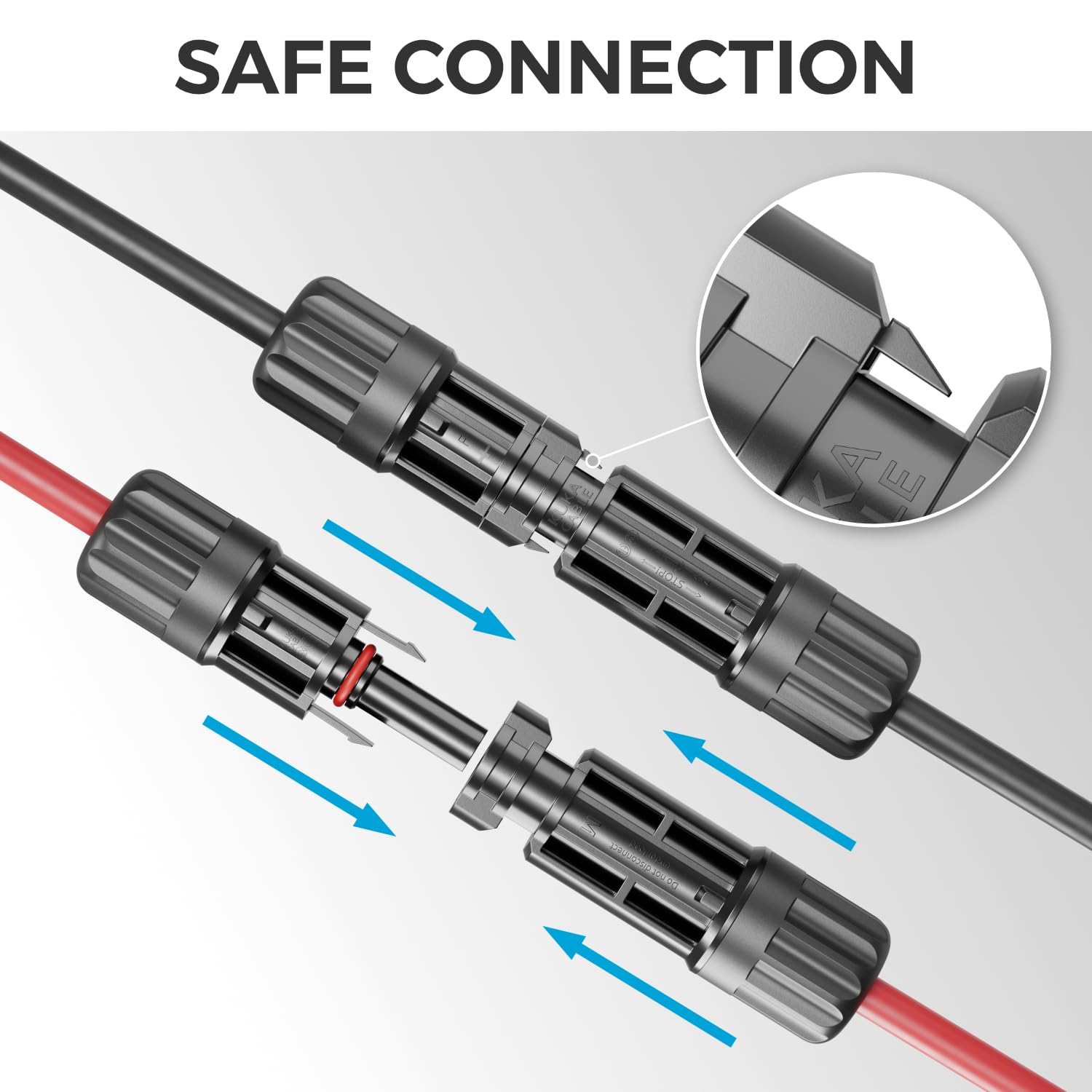 deleyCON 7,5m PV4 Cable Solar Cable de Extensión Juego 6mm² para Sistemas Fotovoltaicos - para Cableado Serie y Paralelo - 1kV CA 1,5kV CC - Resistente a la Intemperie & Resistente a Los Rayos UV IP68