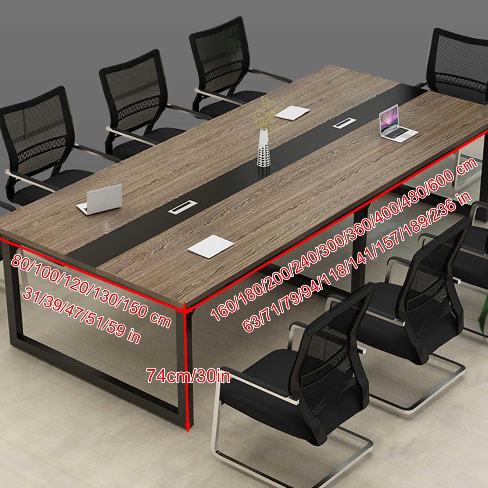 Mesa de conferencias de oficina para reuniones y seminarios. Materiales de diseño moderno, ideal para espacios de trabajo colaborativos, entornos empresariales y reuniones profesionales