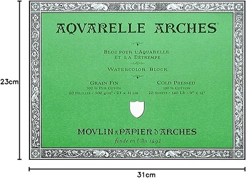 Miniatura 6 de Arches Bloque de acuarela prensa fría 9 x 12 pulgadas