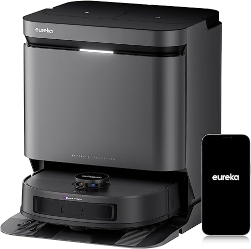 Eureka J15 Evo - Robot aspirador ultra autovaciante, 22,000 Pa succión automática fregona elevación 131F aire caliente seco exfoliante extender