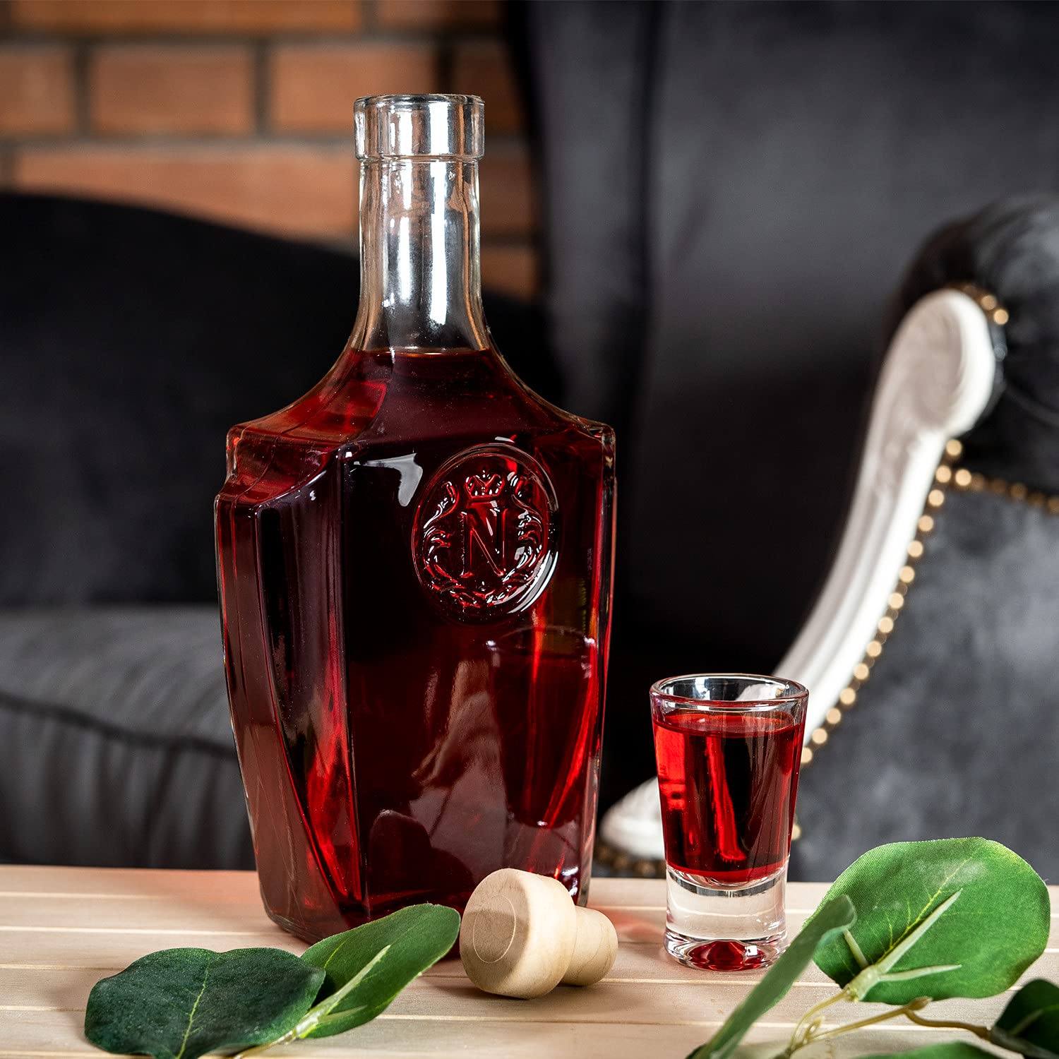 Szklane butelki 500 ml – butelki na wino puste 5 sztuk – szklana butelka Bonaparte – butelki do napełniania – szklana butelka z korkiem