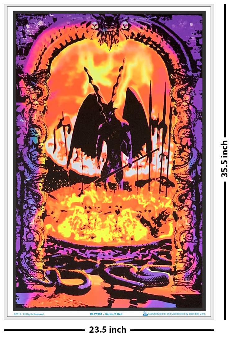 ウルトラRARE!！「DIABORIC ART」ポスターです！！ Amazon.com: Gates of Hell - Purgatory Lucifer - Laminated