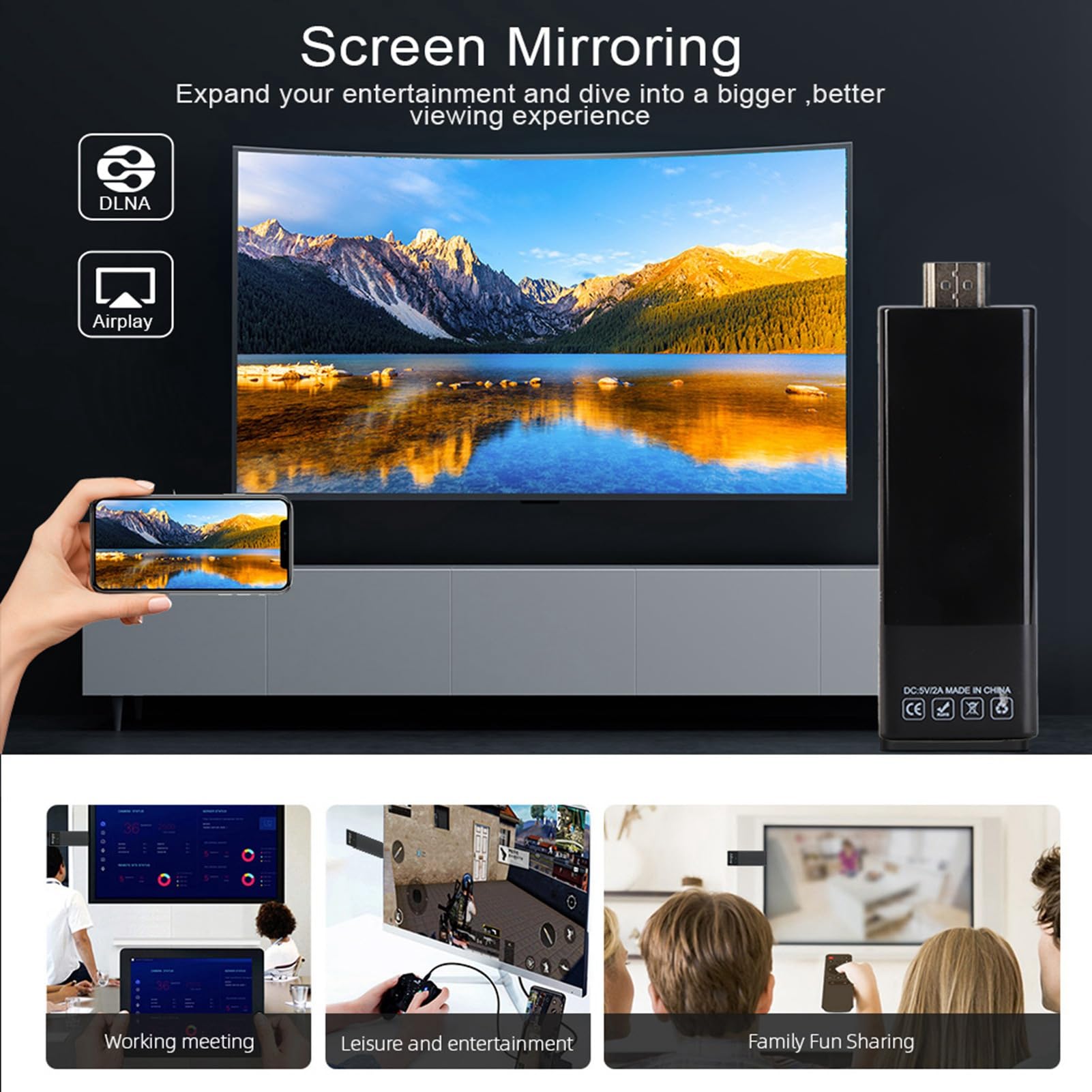 Przenośny Odtwarzacz Multimedialny TV Stick 4K 2 GB RAM i 8 GB ROM HD 10.0 Telewizor