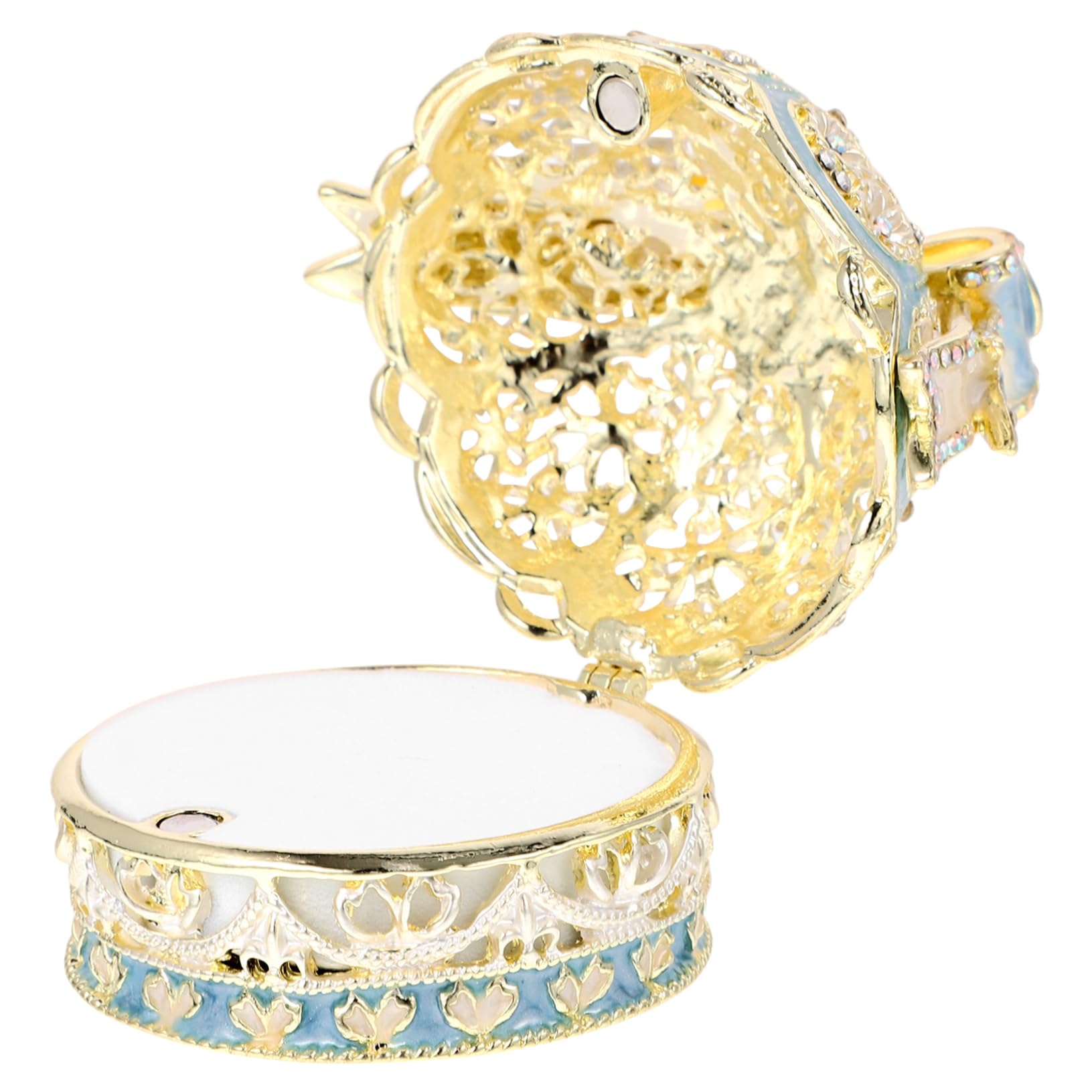 Boîte à bague émaillée et petite boîte à bijoux pour rangement bagues