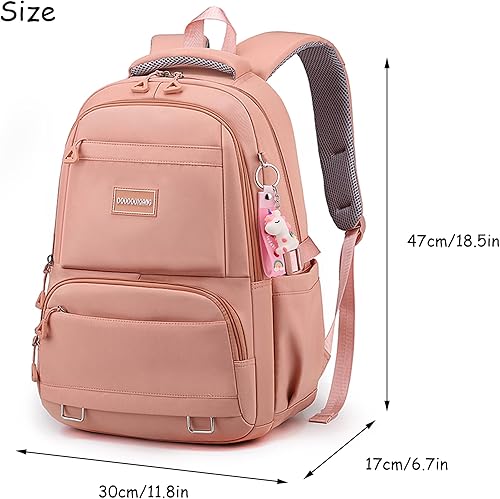 Miniatura 7 de Mochila para niñas escolares, bonita bolsa para universidad, escuela primaria, para adolescentes y niñas, Negro -, Linda mochila escolar Kawaii