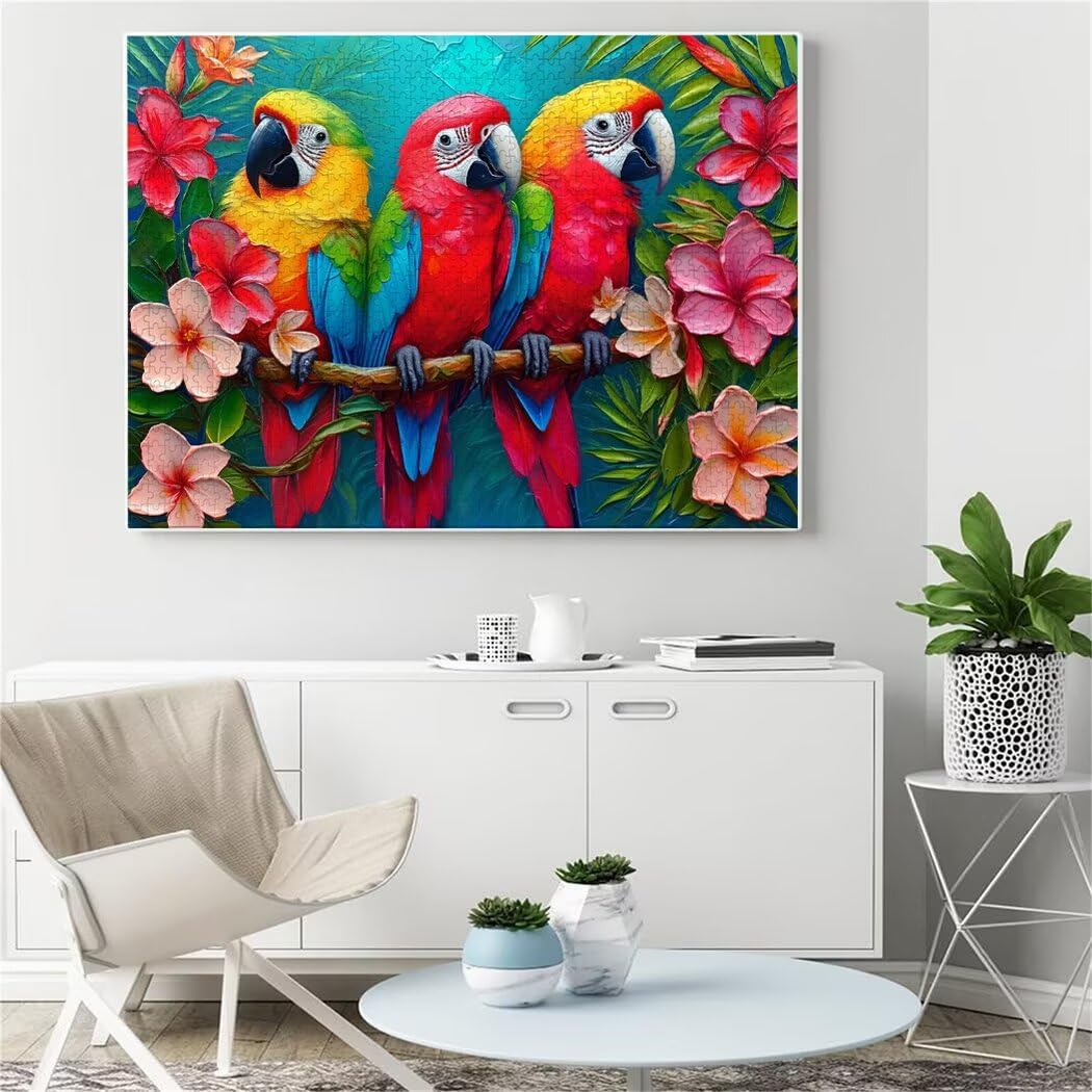 Puzzle 2000 Pezzi per Adulti e Ragazzi, Puzzle Fiore Jigsaw Giochi Rilassamento e Intelligence, Jigsaw Pappagallo per Gioco Familiare, Idea Regalo Uomo e Donna, Consigliato a Partire dai 14 Anni S-215