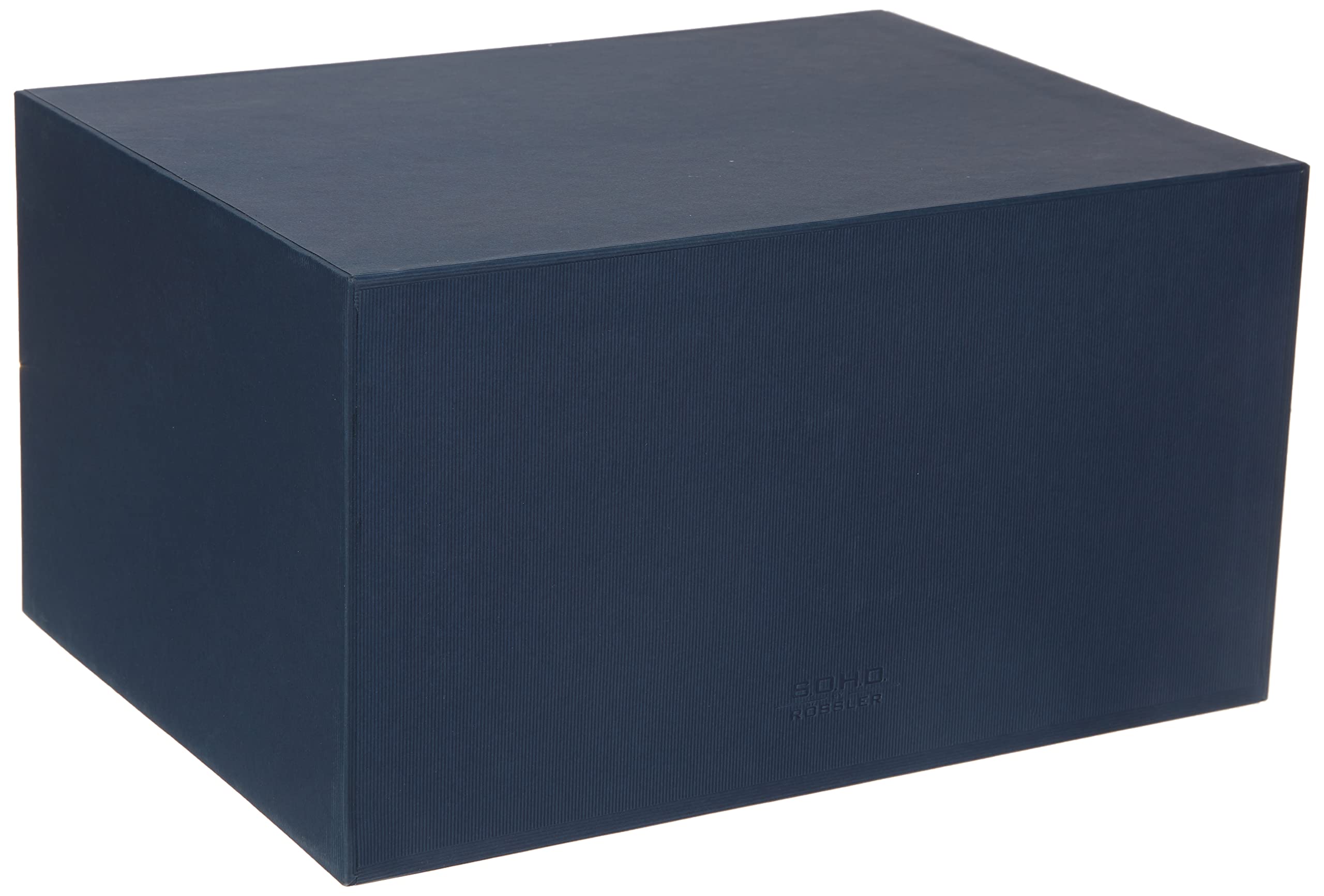 Rössler Soho Petit meuble de rangement 3 tiroirs pour documents A4 Bleu marine | Organiseur de bureau pour documents, dossiers, fournitures de bureau et rangement organisé