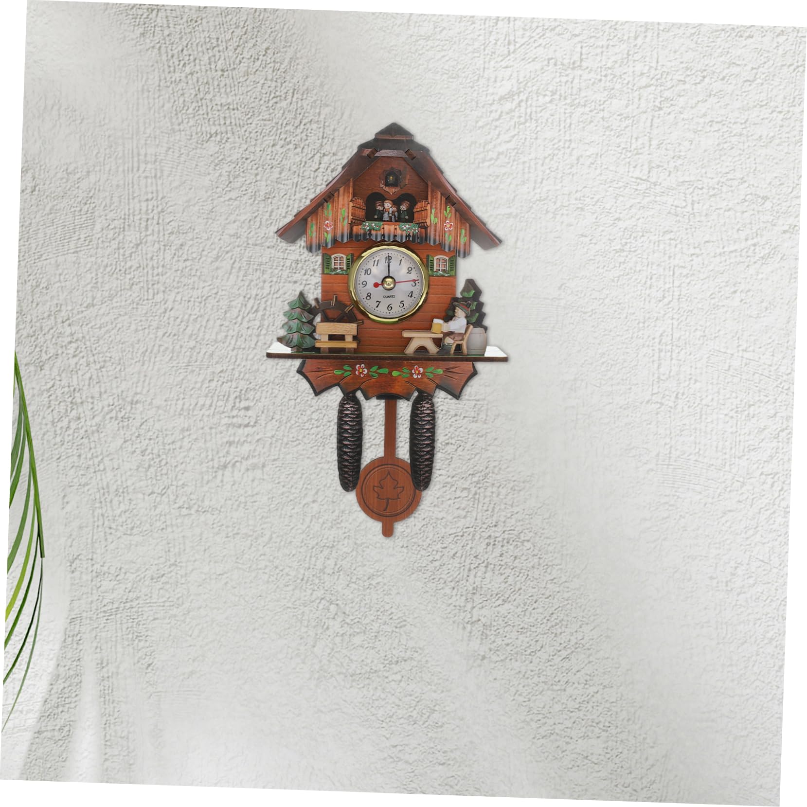 Reloj de Cuco de Pared de Madera Péndulo para Sala y Oficina