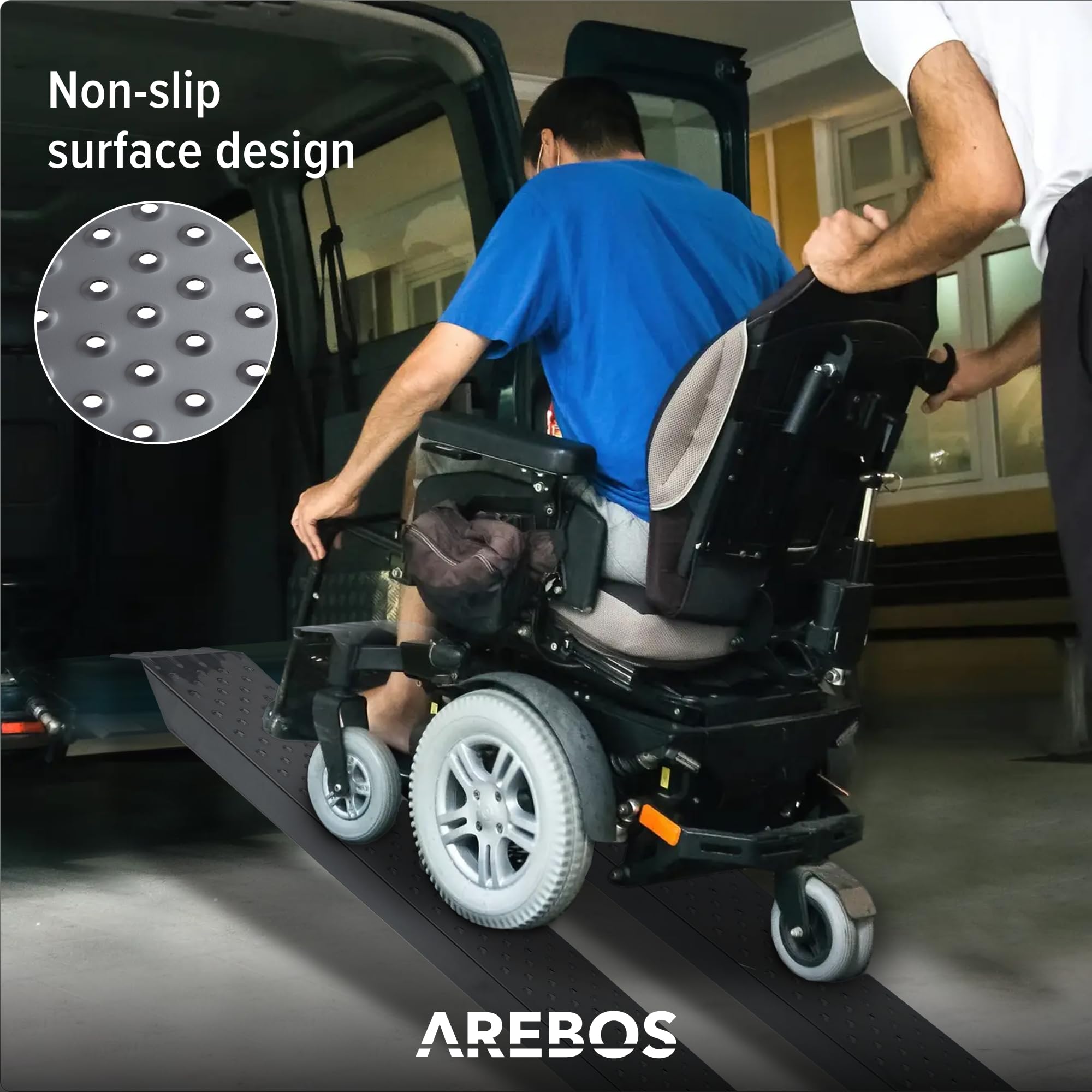 Arebos 2 rampe di carico per moto, in acciaio zincato, 200 kg per pezzo, 400 kg per coppia, binari di carico per moto, ATV, quad, auto, rampa per rimorchio, antracite