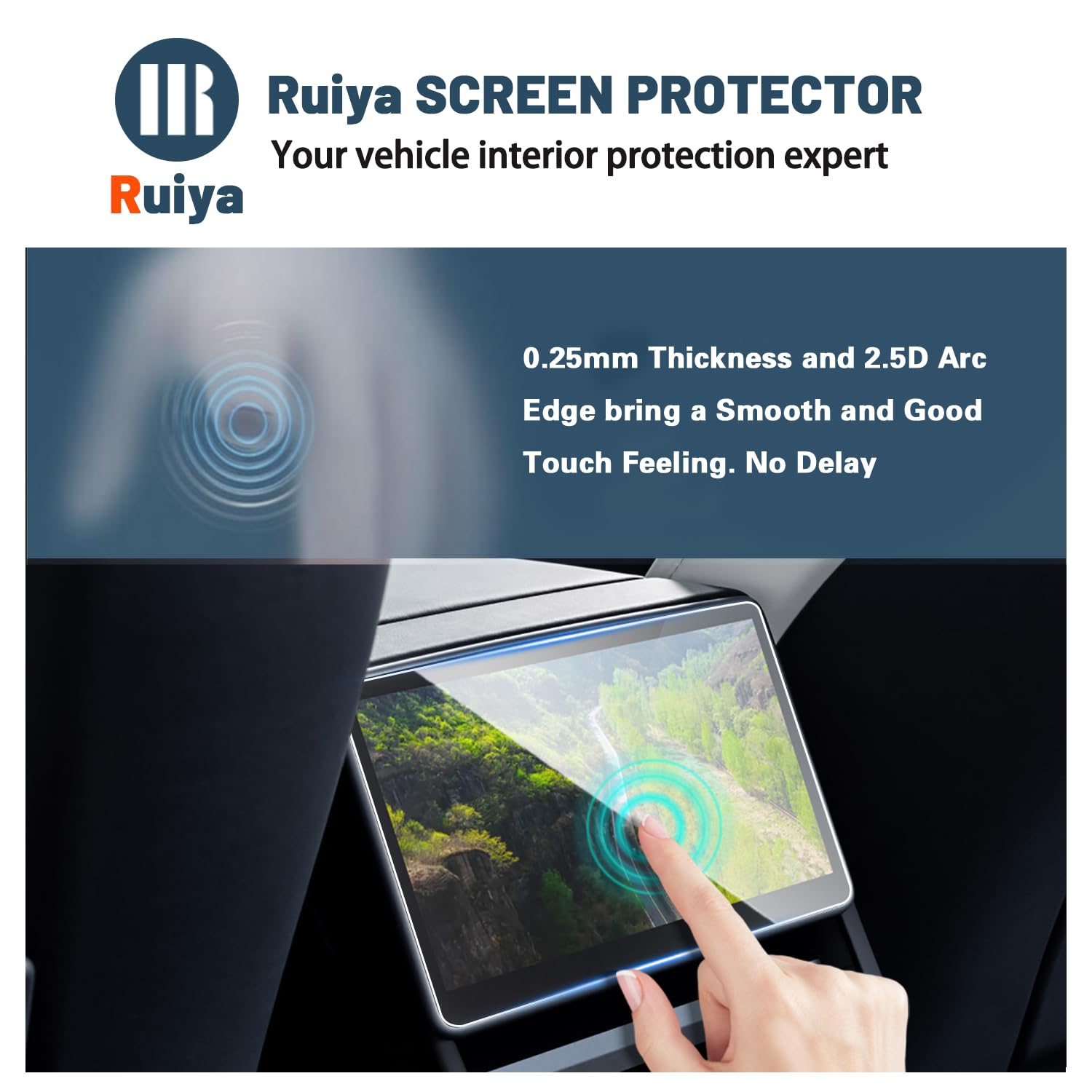 RUIYA Compatibile con Nissan Juke 2024 2025 2026 12,3 Pellicola Protettiva per Navigatore, Nano Material Navigation Touchscreen Pellicola Protettiva Proteggi Schermo Screen Protector [2 Pezzi