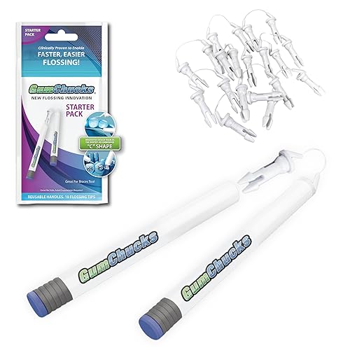 Gumchucks - Hilo interdental infantil, Blanco, 1