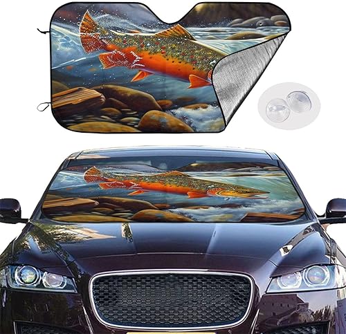 Miniatura 2 de Mlanxi Parasol plegable para parabrisas de coche de pesca con mosca, visera plegable para ventana delantera