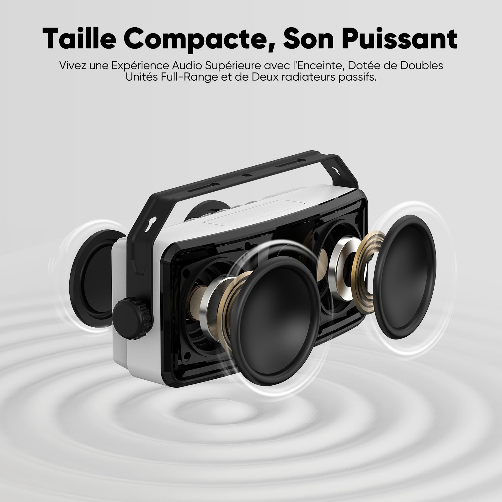Inwa 200W Enceinte Bluetooth d'Extérieur avec Auracast, Haut-Parleur Extérieur Étanche IPX5, Enceintes sans Fil avec Diffusion Audio Multi-Speaker, Enceinte Murale pour Jardin, Terrasse & Piscine