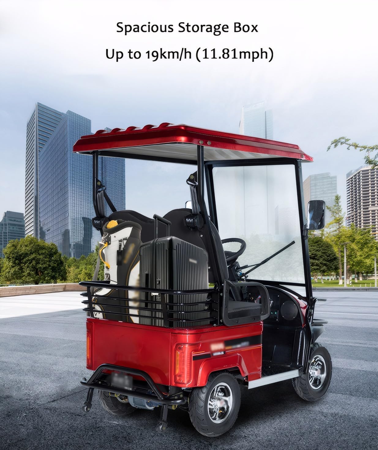 Electric Golf Carts for Adults 2 Passenger, Electric Work Vehicle with Storage Box, Suitable for Golf Hunting, Scenic Spots, Hotels, Beaches, Schools and Farms ( Color : Lithium battery-800W+60V30AH )