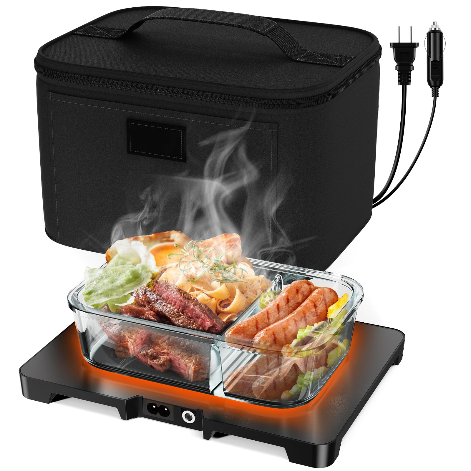 DDHTSAL 3-in-1 Portable Oven Electric Lunch Box