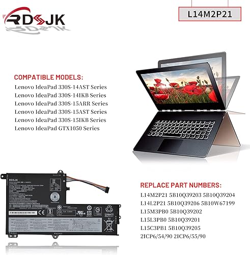 Miniatura 3 de L14M2P21 L14L2P21 - Batería para portátil Lenovo IdeaPad 330S 330S-14AST 330S-14IKB 330S-141KB 330S-15ARR 330S-15AST 330S-15IKB GTX1050 Series