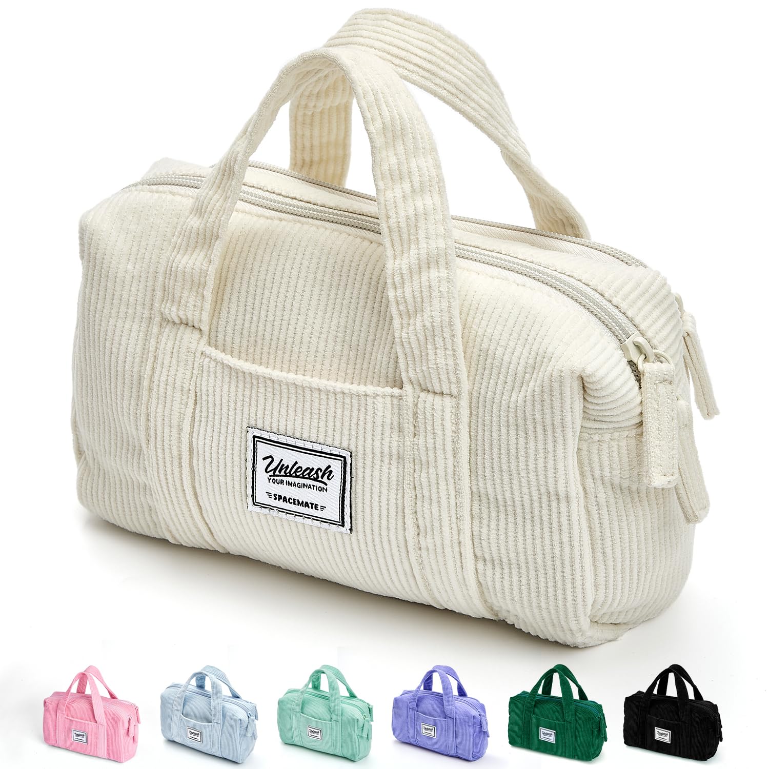 SPACEMATE Pencil Case Pouch, Corduroy Style Bag for Kids, Girls &amp; Boys