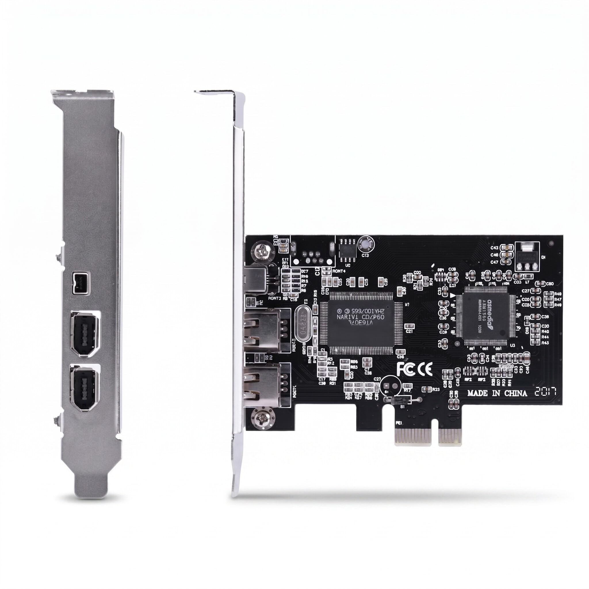 Karta kontrolera 1394a, karta kontrolera PCI-E PCI Express FireWire 1394a IEEE 1394 z kablem Firewire