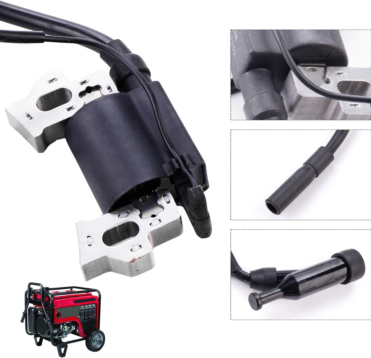 GX160 Ignition Coil，Compatible with Honda GX200 GX120 GX140 GX160 Predator 212 224cc Coleman 196cc 5.5 6.5 hp，Replace 30500-ZE1-033 30500-ZE1-063 30500-ZE1-073