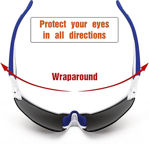 Miniatura 4 de FEISEDY Gafas de sol polarizadas de ciclismo para hombres y mujeres, gafas deportivas de los años 80, correr, conducir, pesca, ciclismo, B0011