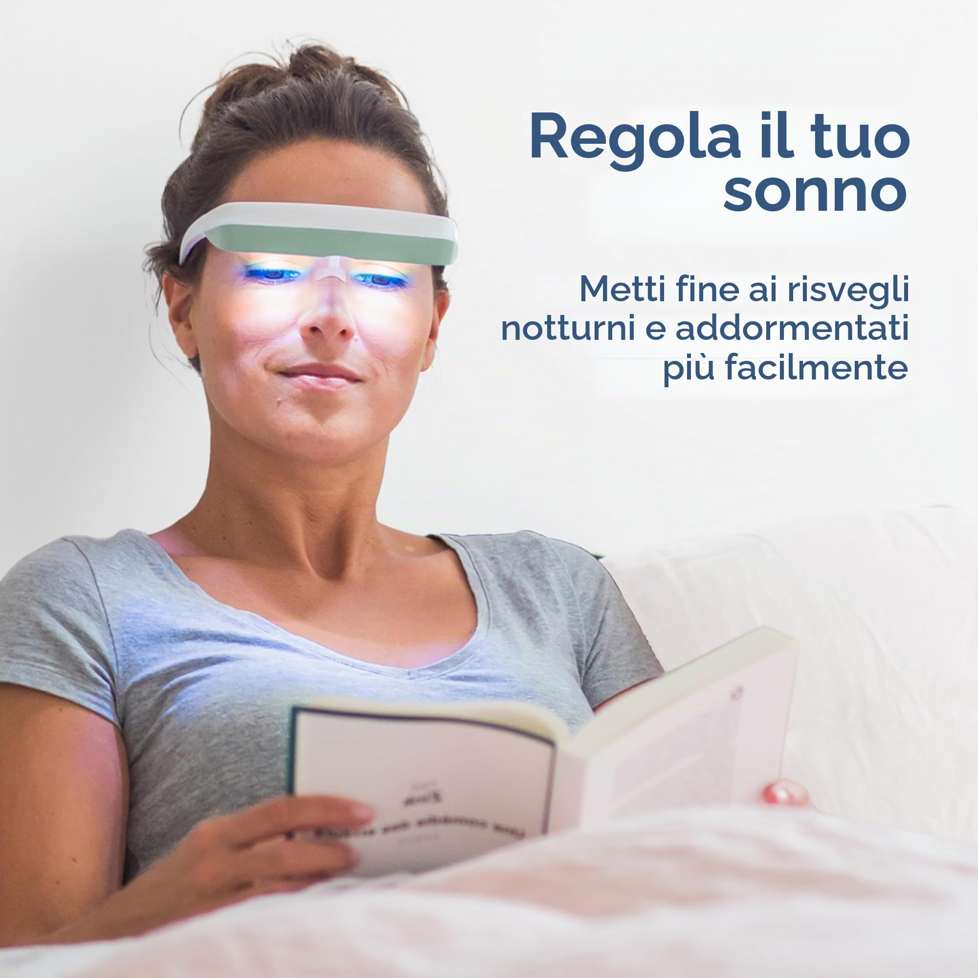 Luminette 3 Occhiali per Terapia Della Luce - Lampada a Luce Terapia Bianca Indossabile per Insonnia, Jet Lag, Stanchezza e Disturbi Stagionali - Terapia Luce led Viso Portatili (verde)