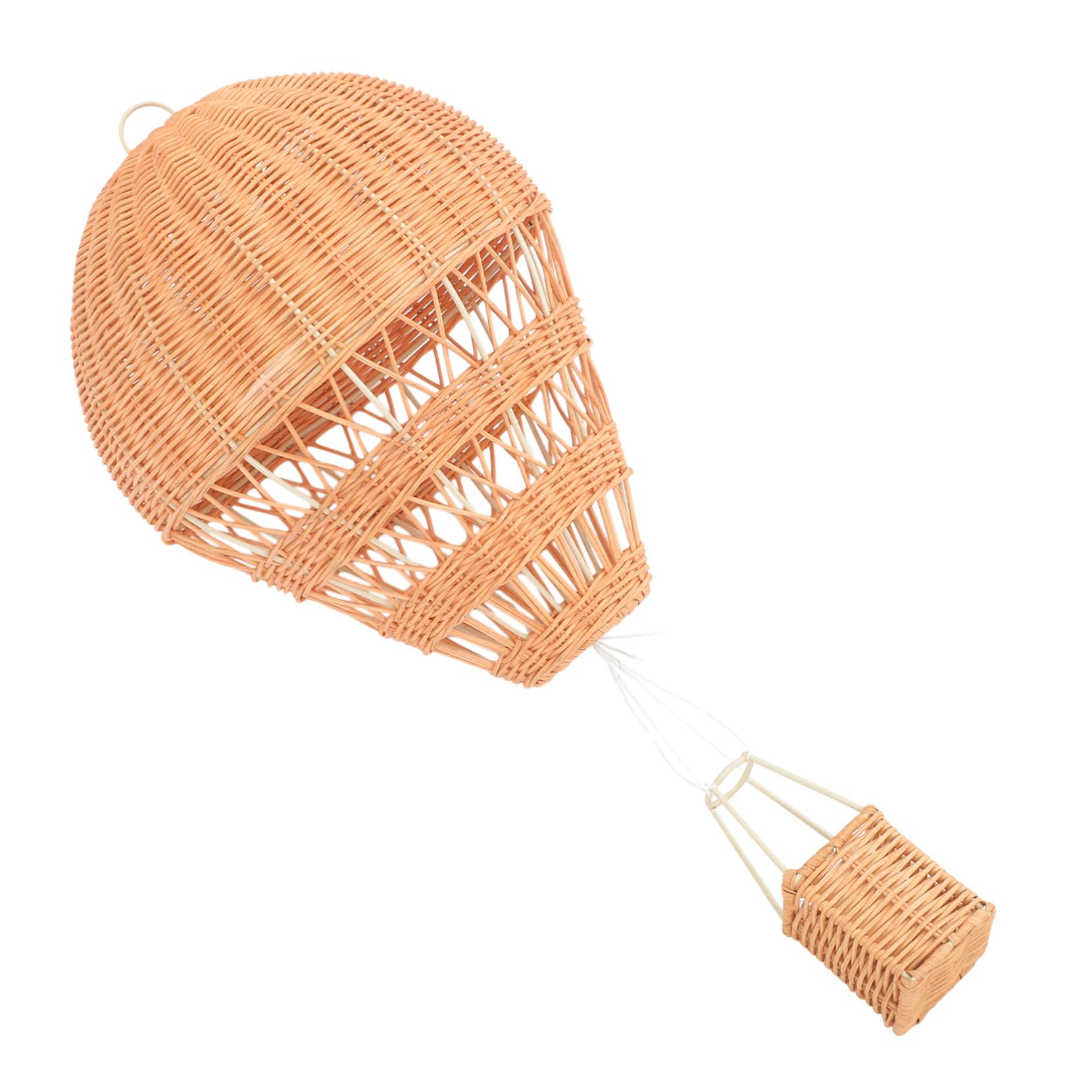 TOYANDONA Woven Rattan Hot Air Balloon Decorative Hanging Ornament for Nursery Party Craft Balloon Wall Decor