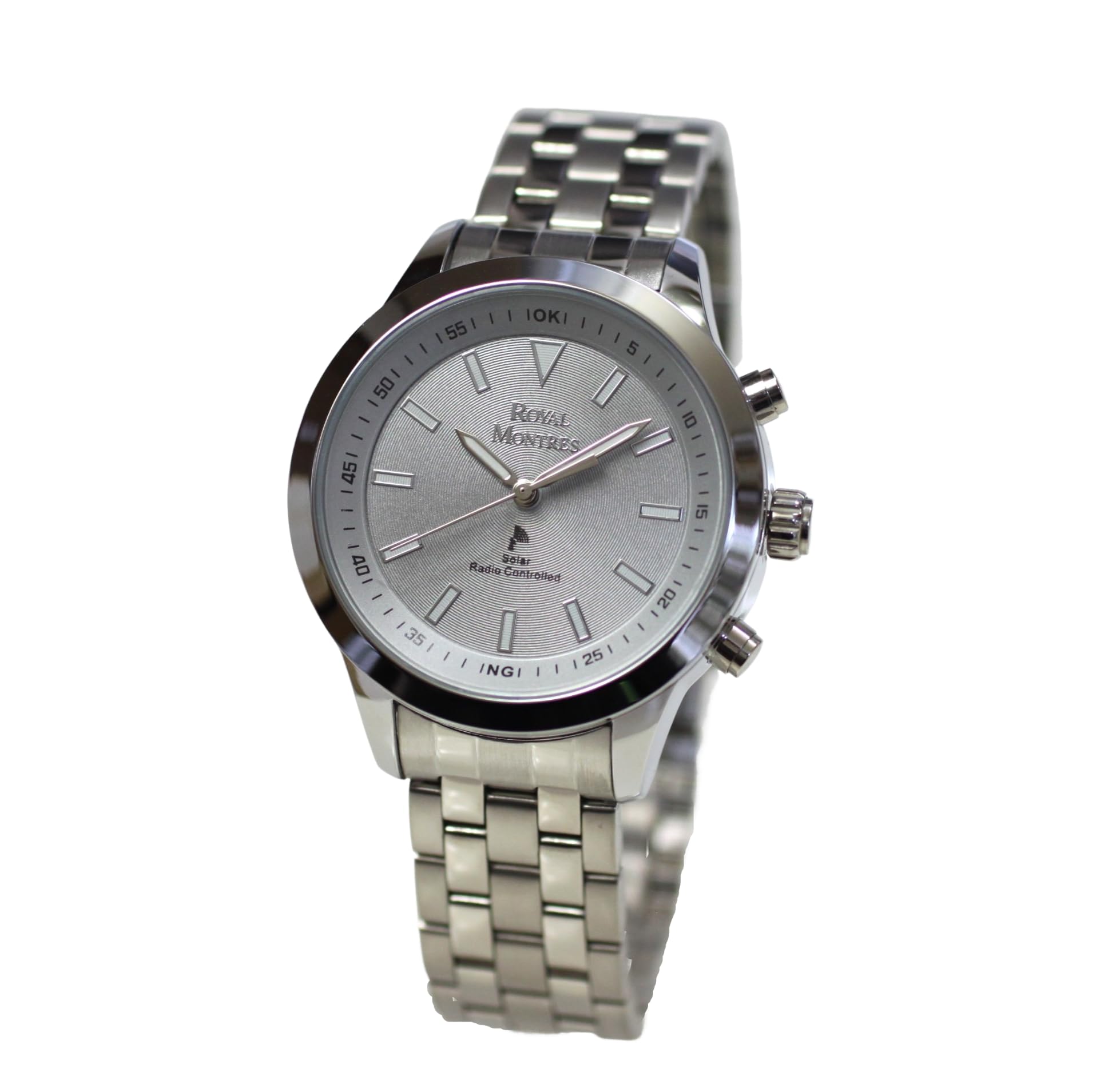 Amazon | メンズ腕時計 電波ソーラー ソーラー電波 ROYAL MONTRES