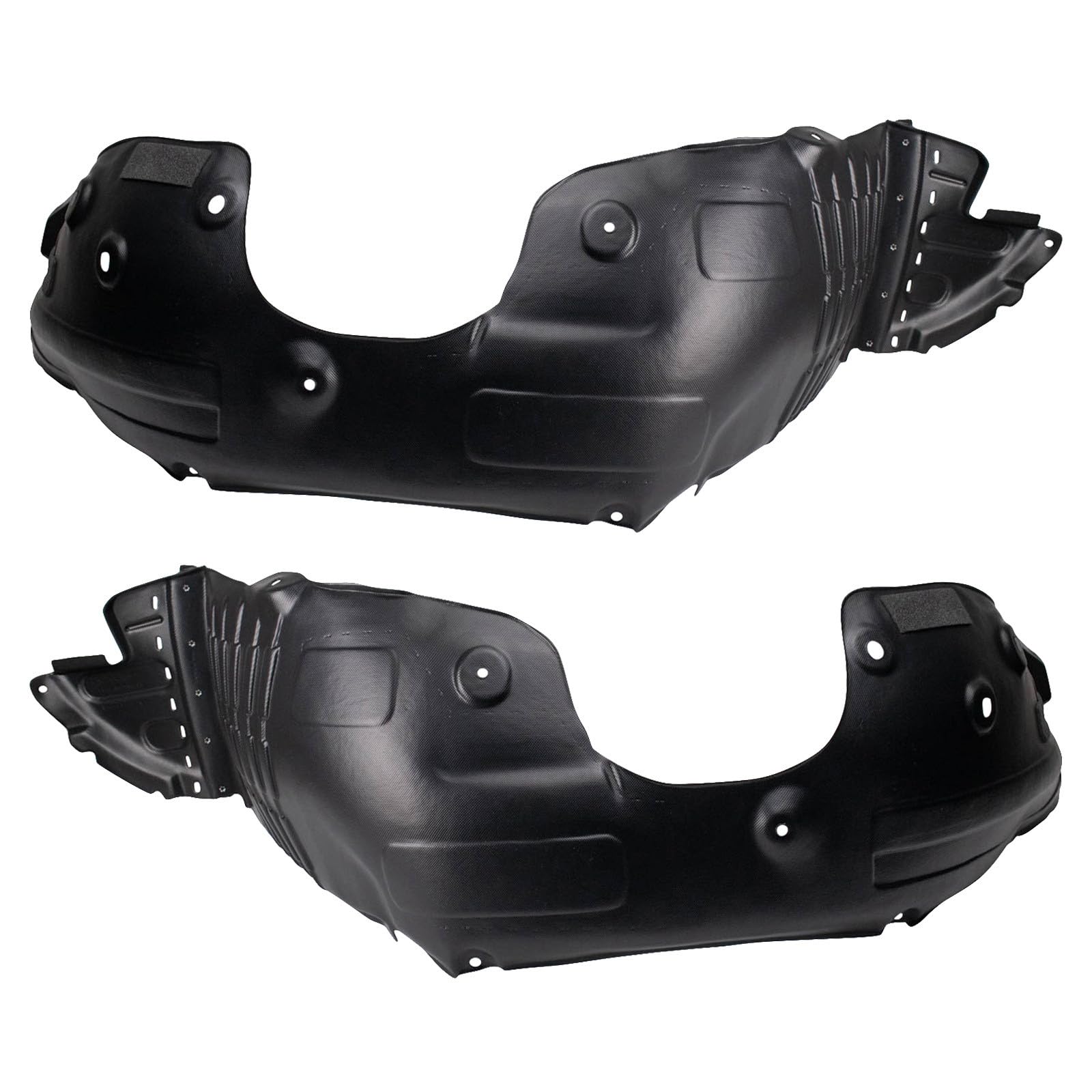 TRQ Front Driver and Passenger Side Inner Fender Liner Set Compatible with 2013-2016 Hyundai Santa Fe Sport