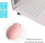 CHUYI Hamster Wireless Silent Mouse, 1200DPI Cute Animal Mouse Portable Travel Optical Cordless Quiet Mice for PC Computer Laptop School Gift (Pink)