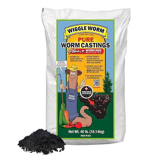 Wiggle Worm 100% Pure Worm Castings Plus Worm Egg Material,