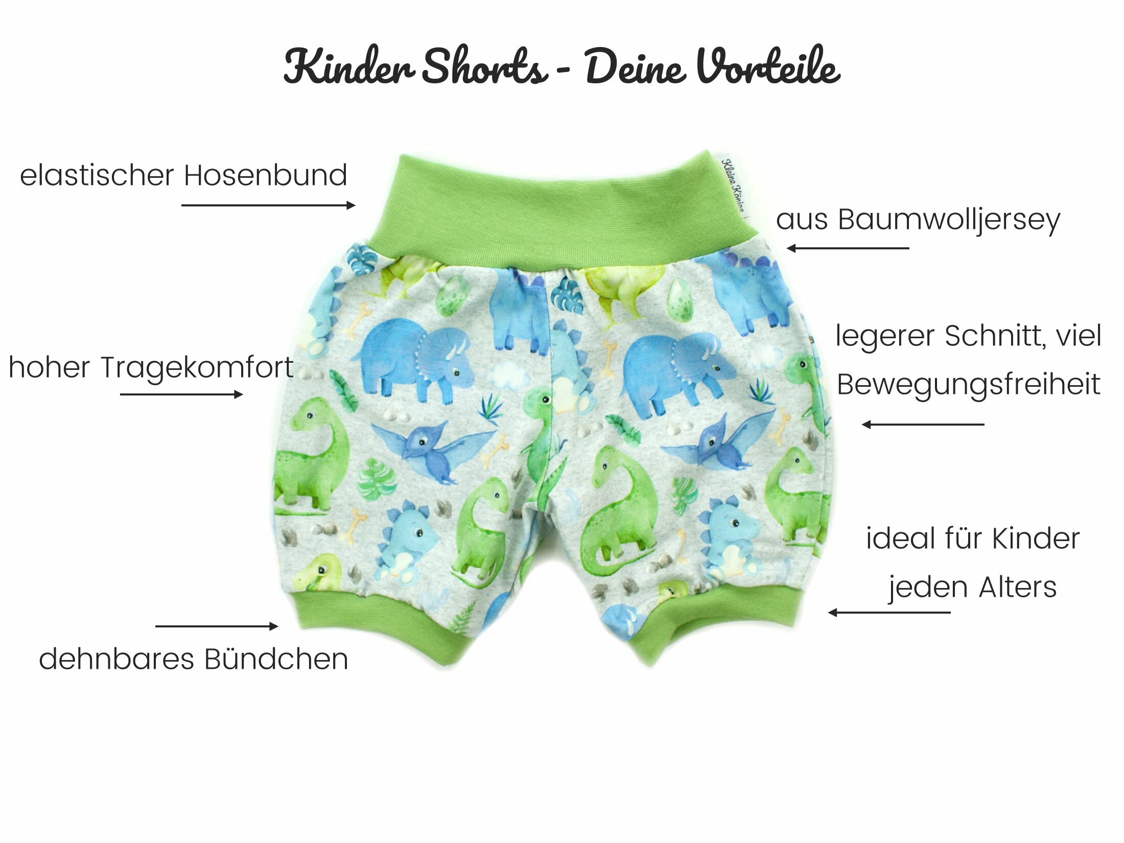 Kleine Könige Kurze Pumphose Baby Jungen Shorts · Modell Fuchs Waldtiere Forest Friends Marine, Tanne · Ökotex 100 Zertifiziert · Größe 110/116