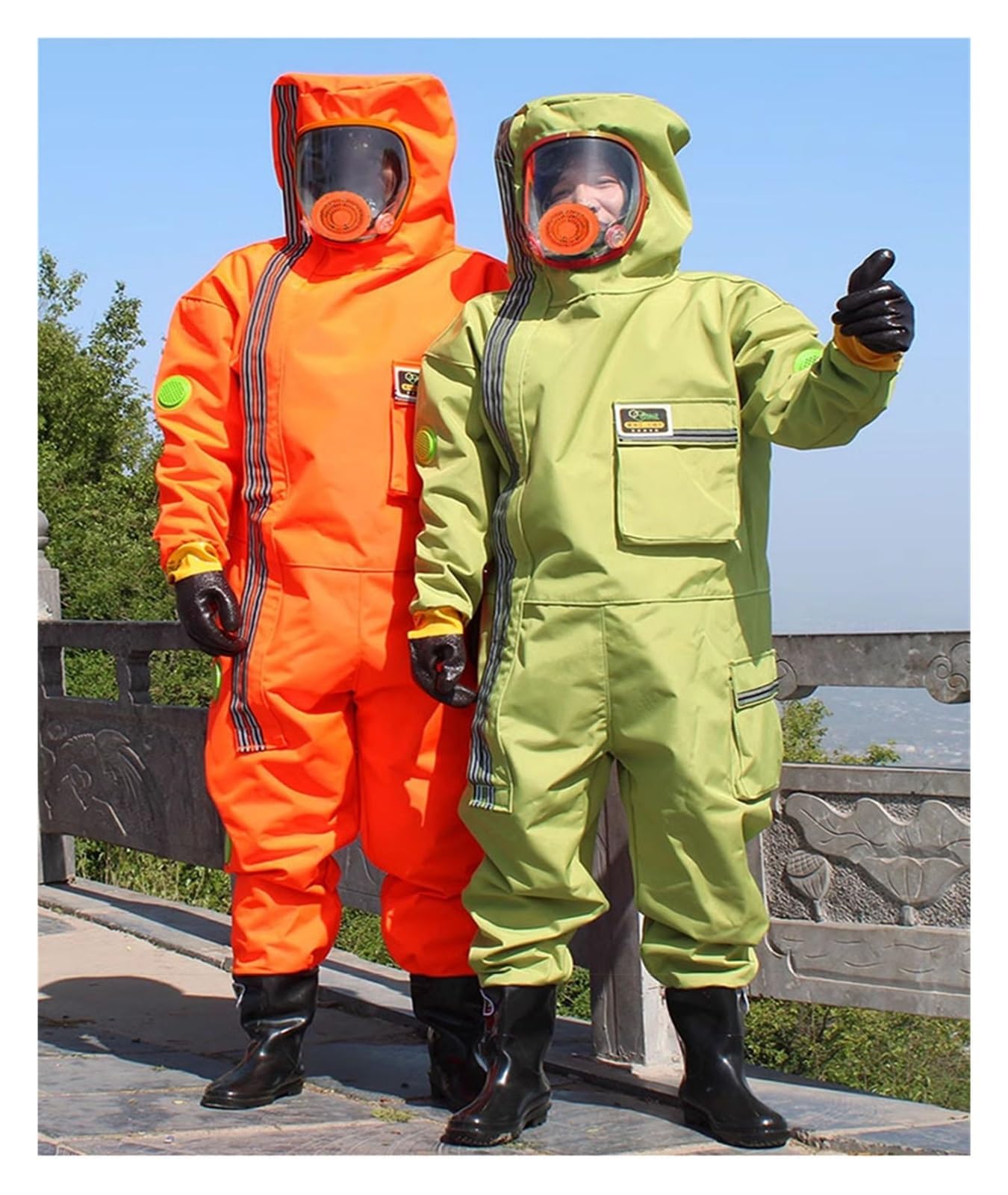 Imkeranzug, Wespenkleidung, Anti-Bienen-Verdickung, kompletter Satz atmungsaktiver, fannder Bienen, Anti-Hornissen-Anzug mit Ventilator, Imker-Ausrüstung, Werkzeug Imkereibedarf(Green,12V fan XXL)