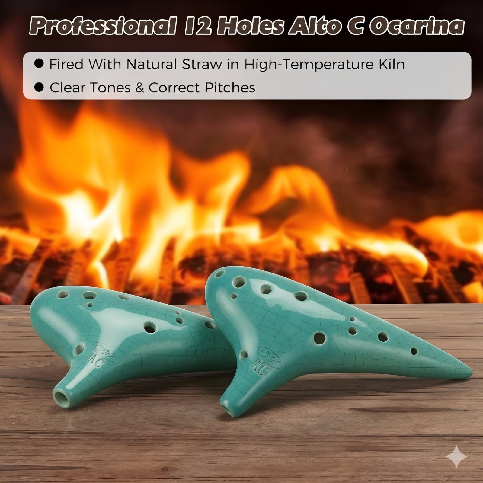 Amazon.com: OcarinaWind® 12 Hole Ocarina Exquisite Craft of Blue