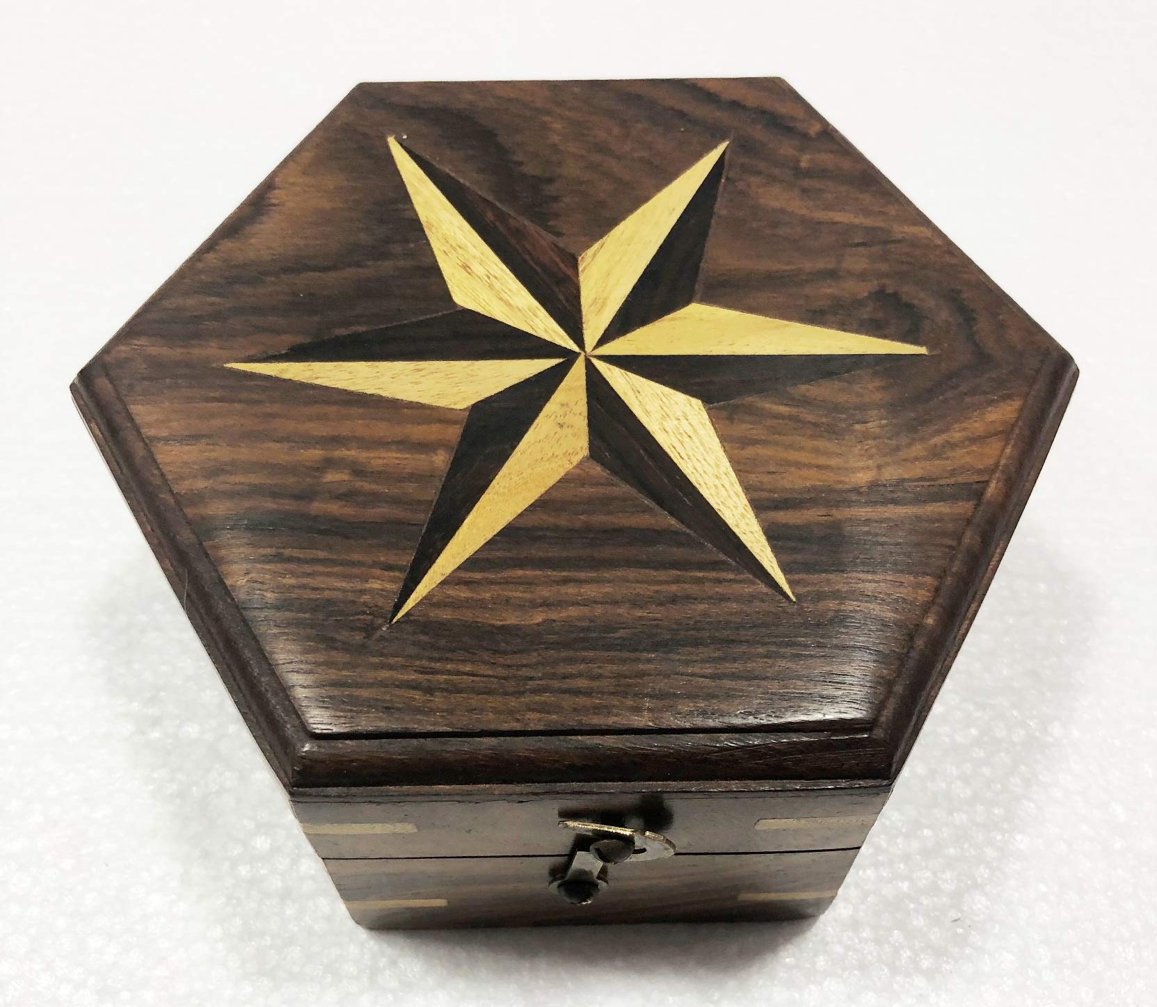 Antique Brújula de navegación de latón con caja de madera con grabado náutico redondo Gilbert & Sons London Compass de 7,62 cm