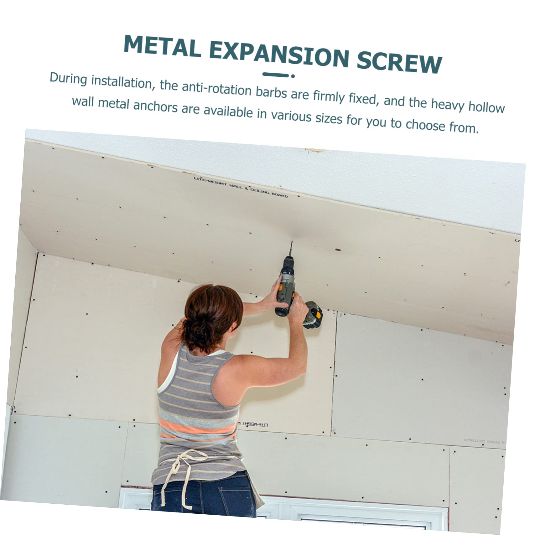 MUCKLILY Screws Hollow for Drywall 25 Pieces Heavy Duty Hollow Wall Anchors Plasterboard Fixing