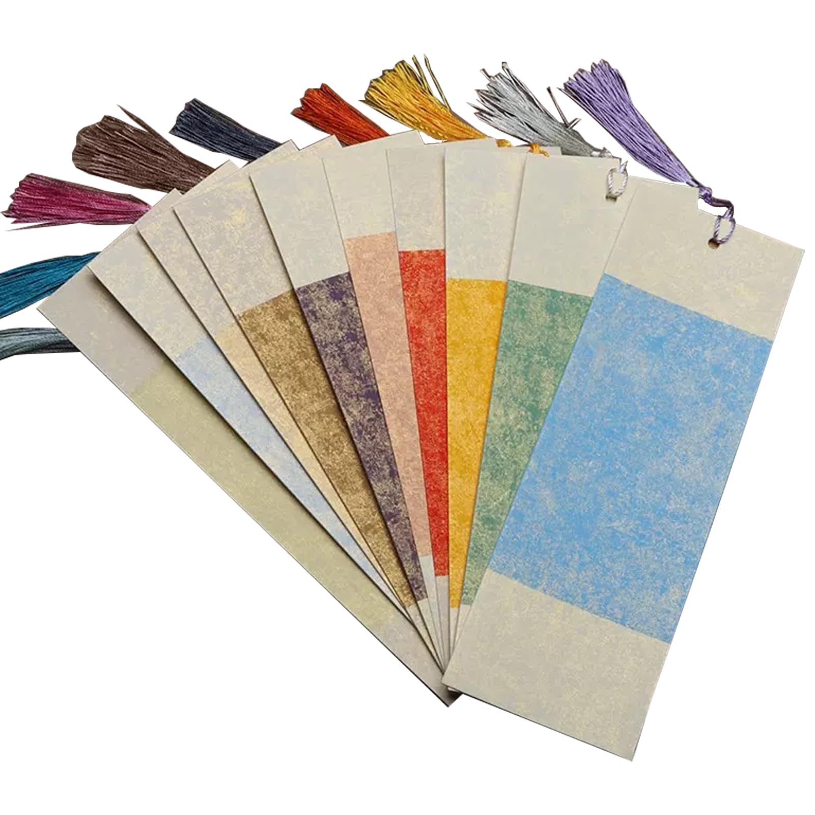 Amazon | EMERSPRING しおり おしゃれ 書道 漢字用 色画仙紙 栞 10枚入