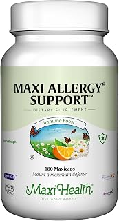 Maxi Health Allergy Support Vitamin C with MSM Sinus & Nasal Health, 180 Count