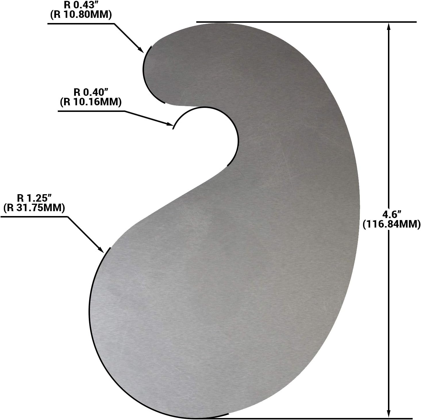 ATLIN Cabinet Scraper Card Set - Curved 3pc
