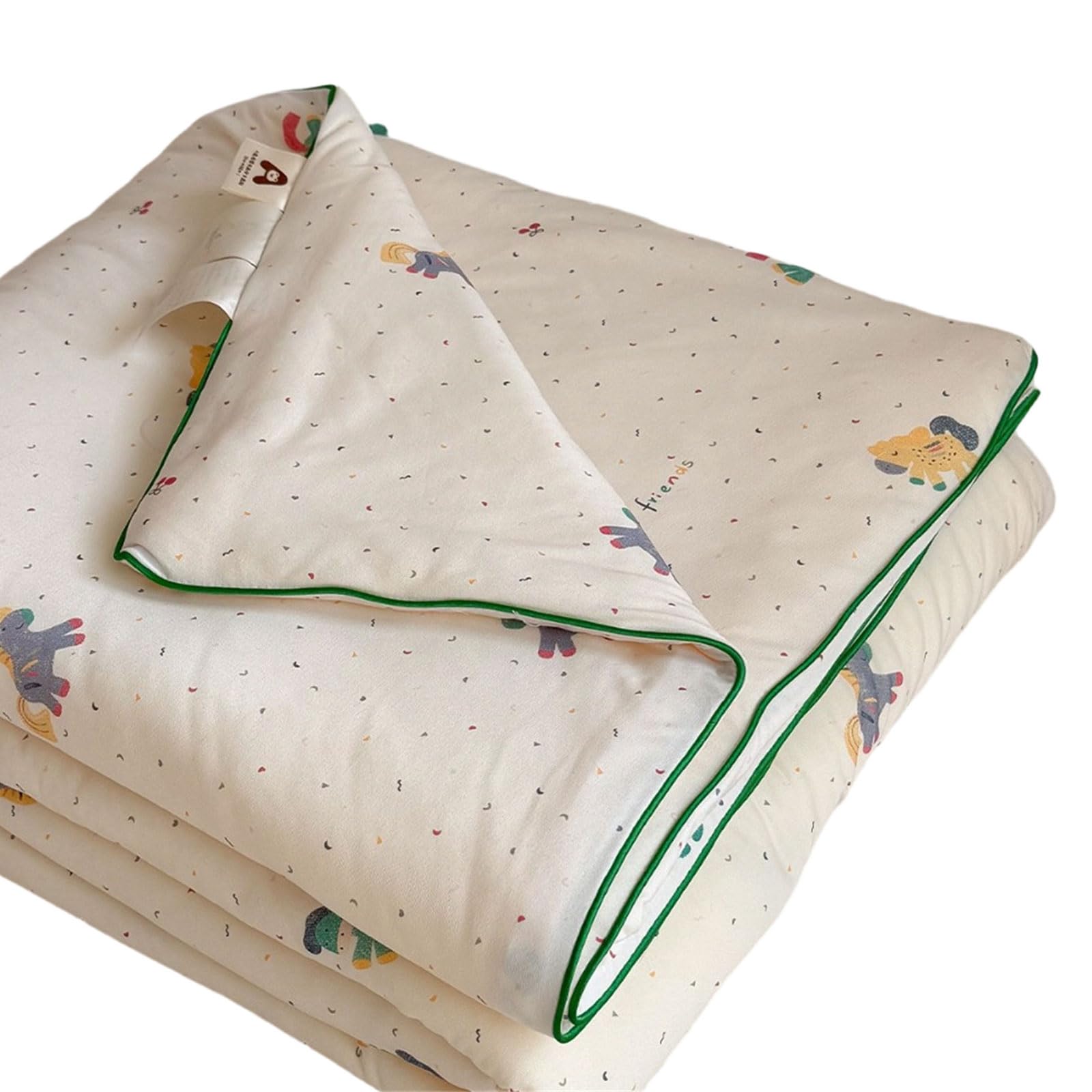 Tsophreniq Lightweight Soybean Cotton Blend Air Conditioning Quilt Season Thin Comforter Milk Knit Fabric for Hot Weather Multipurpose Bedding Stuff