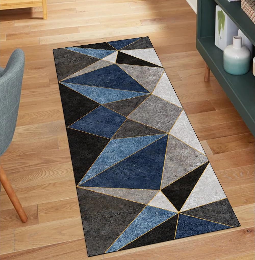 Alfombras de pasillo antideslizantes lavables en color gris para cocina moderna
