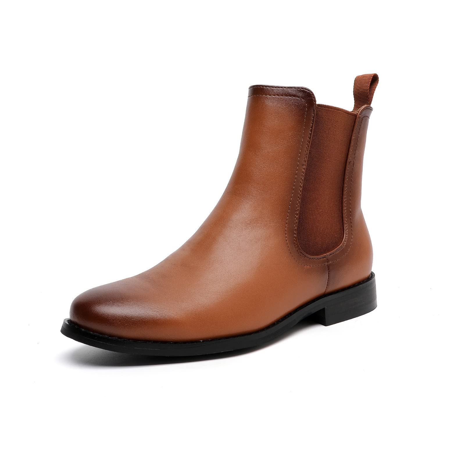 MEMONWomen's Chelsea Boots Slip-on Fashion Low Heeled Booties for Women Casual Comfortable Black Ankle Booties Shoes