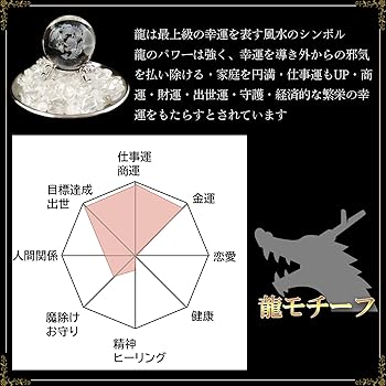 Amazon.co.jp: 【六識堂】水晶玉 龍 龍神 昇竜 置物 浄化用 水晶