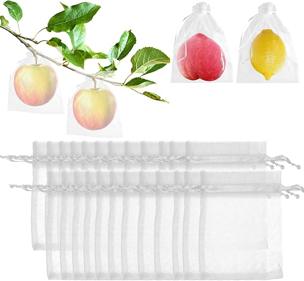 TENGMEIHUIO sacchetti frutta 10 × 15 cm, 100 pezzi